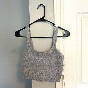 Forever 21 Grey Sweater Crop Tank